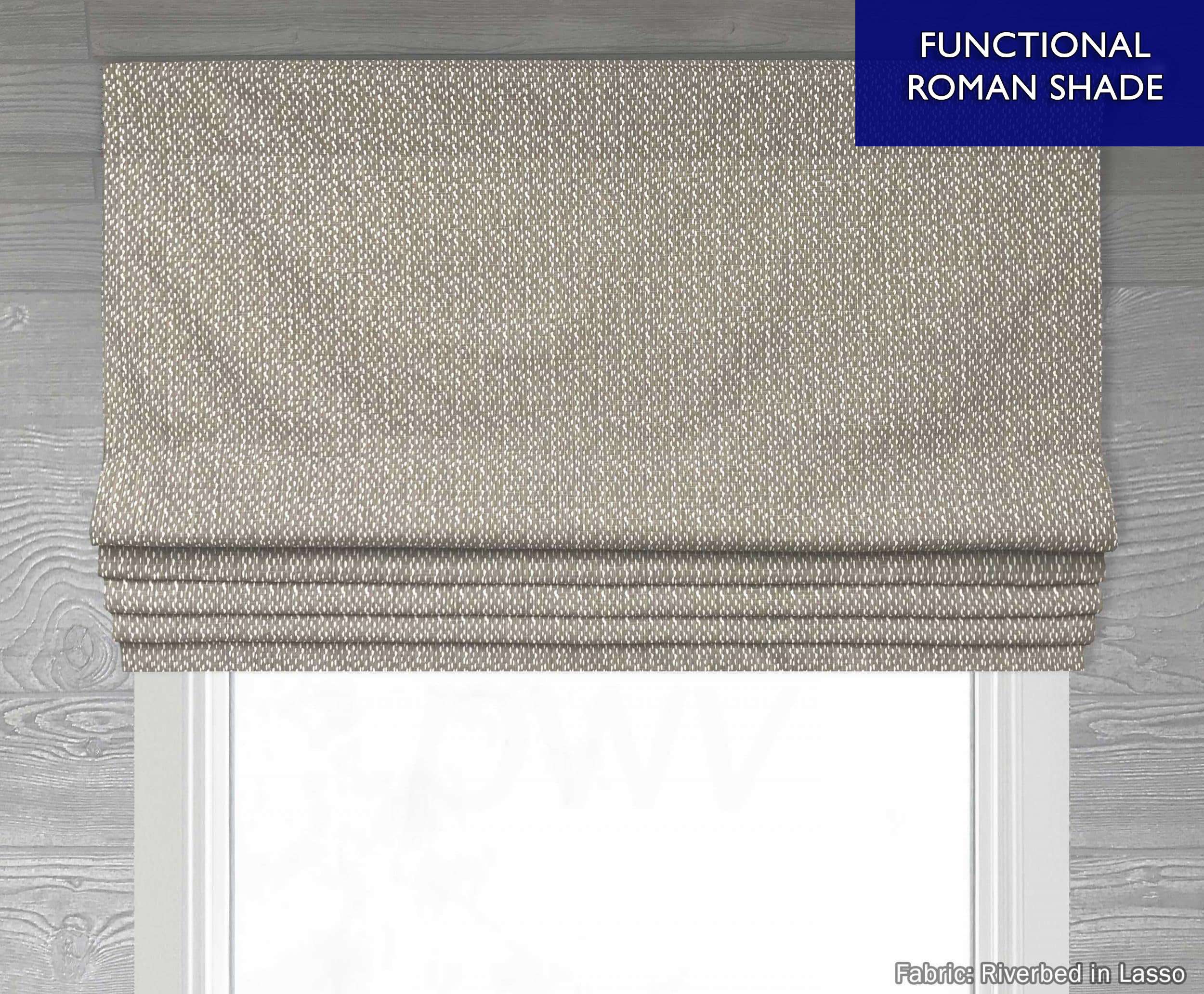 Riverbed (Small Modern Pattern) Flat Roman Shade